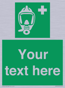 Custom sign safe condition Emergency escape breathing device